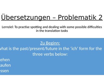 German GCSE translation practice (translation pitfalls)