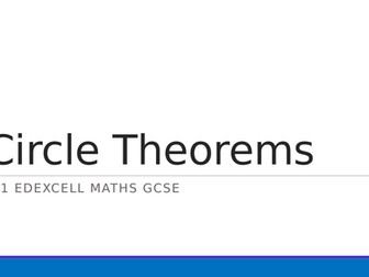 Circle Theorems 9-1 GCSE EDEXCELL MATHS