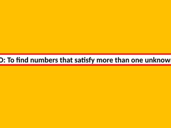 Algebra - Numbers that satisfy more than one unknown