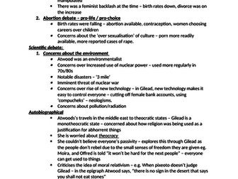 quote bank for alevel english - handmaids tale and frankenstein