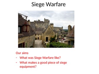 Medieval Siege warfare