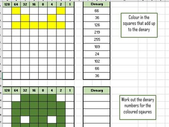 Binary Pattern Spreadsheet