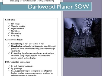 Darkwood Manor SOW with workbooklet and resources