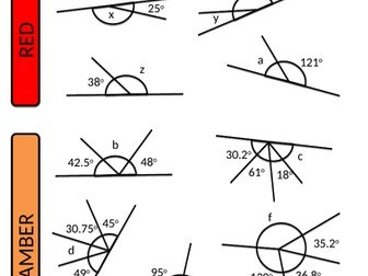 Angles around a point and on a straight line