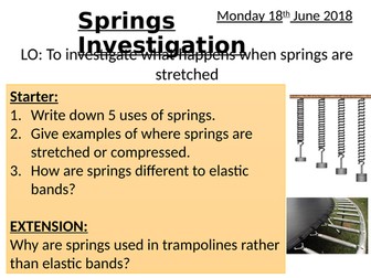 Hooke's Law - Springs Investigation