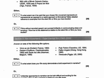 AL Film Studies Component 2 Response - Pulp Fiction