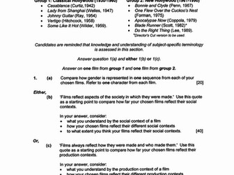 Exemplar Response to New Film Studies Spec - Eduqas Blade Runner Vertigo