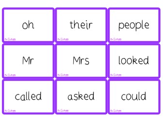 Phase 5 tricky word cards