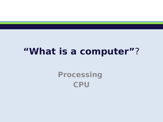 CPU and processing