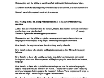 Practice Eduqas GCSE English Language Component 1 Reading Paper and Mark Scheme