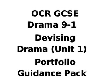 Portfolio Guide Book OCR Drama 9-1