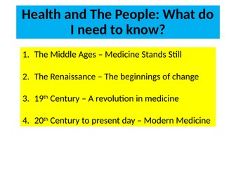 Health and the People - Factors Revision