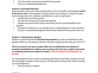 Edexcel A Level History Exam Question Structure