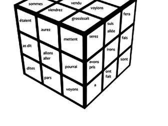 French verb tenses - Rubik's cube activity