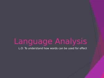 Analysing Language in OMAM extract