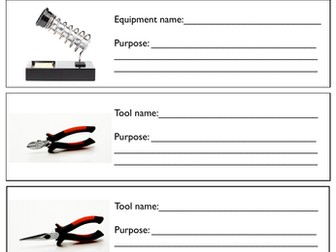 Electronic Tools Worksheets (x3)