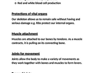 Edexcel GCSE PE whole of unit 1 notes