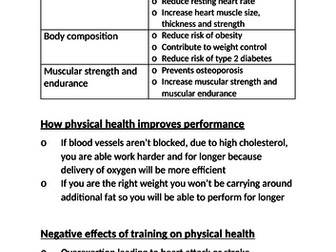 Edexcel GCSE PE unit 2 notes