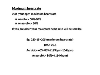 Edexcel GCSE PE types of exercise notes