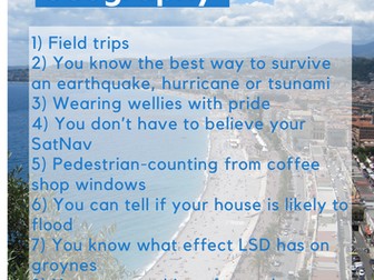 Top 10 reasons to choose Geography: promotional poster