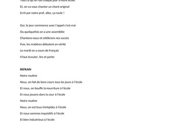 A Notre Ecole - to the tune of Despacito