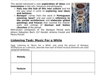 Vocal Music: Purcell - Music For A While