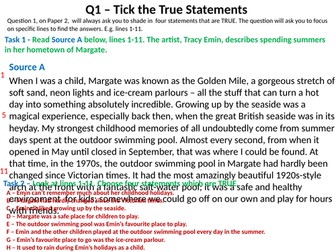 A series of KS3 (or KS4) reading and writing intervention tasks