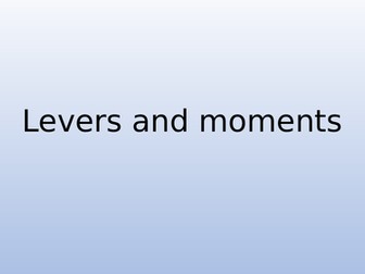 KS3 Levers and moments
