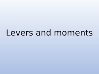 KS3 Levers and moments