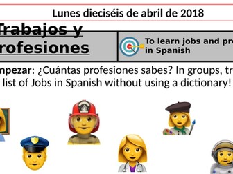 Los trabajos -Jobs (Spanish)