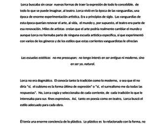 La Casa de Bernarda Alba. 5. Las fases de experimentación previas y constitutivas.10 min audio