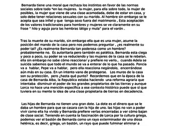 La Casa de Bernarda Alba. 4. Personajes 10 min audio fully in Spanish