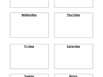 Exam Weekly School Revision Planner