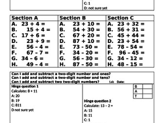 Addition and subtraction resources year 2