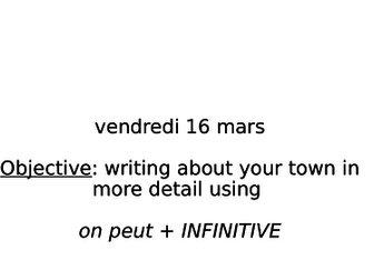 on peut + infinitive