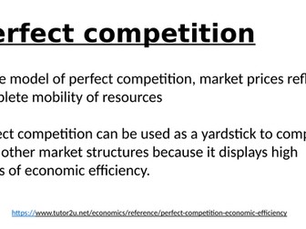 A Level Economics: Perfect Competition