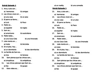 Extr@ en espanol worksheets