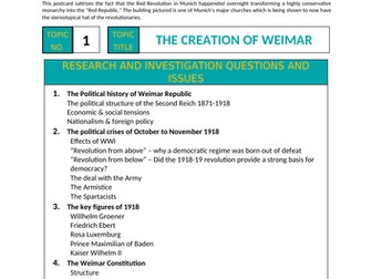 Note Outline Templates Weimar Germany