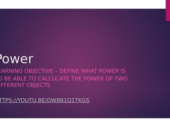 AQA GCSE 9-1 PHYSICS - P1 ENERGY - POWER