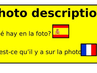 AQA/Edexcel Photo description display GCSE French/Spanish