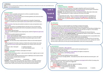 Sociology OCR A-Level Unit 3 Pack - Globalisation // Crime and Deviance