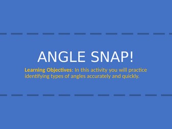 Types of Angles Snap Activity