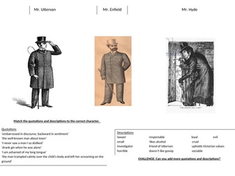 Jekyll and Hyde EAL resources