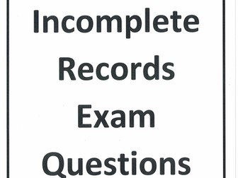 AQA Accounting A-Level (NEW) - 3.14 Accounting for organisations with incomplete records QUESTIONS