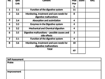 CTEC Unit 4 - Anatomy and physiology - End of Learning objective tests