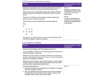 Alkenes and reactions of alkenes lesson with exam questions