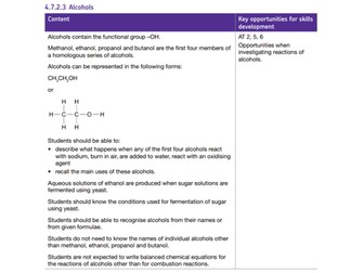 Alcohols whole lesson AQA 9-1