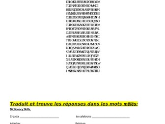 La Coupe du Monde - World Cup 2018 - varied level wordsearch