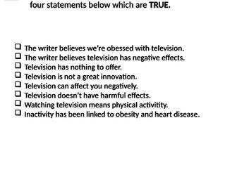 A series of walking/talking intervention lessons (AQA Language P1 and P2)