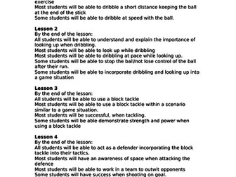 6 very basic hockey lesson objectives